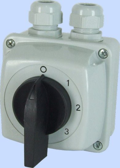 Picture of Elektromet cznik krzywkowy 0-1-2-3 3P 25A IP44 w obudowie uk E25-63 (952562)
