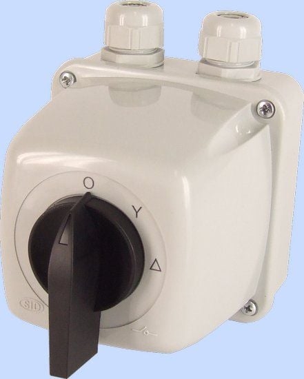 Picture of Elektromet cznik krzywkowy 0-gwiazda-trójkt 5P 25A w obudowie IP65 uk E25-23 (952523)