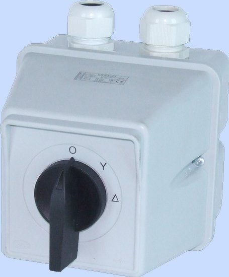 Picture of Elektromet cznik krzywkowy gwiazda-trójkt 3P 100A IP44 K 100-23 w obudowie (910723)