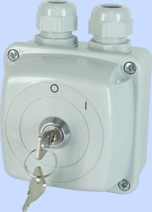 Picture of Elektromet cznik krzywkowy z zamkiem 0-I 3P 25A IP44 w obudowie (952580)