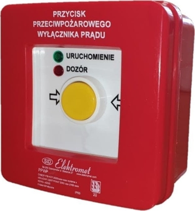 Picture of Elektromet Przycisk ppo. n/t 2 tory prdowe 12A R-Z samoczynny diody czerw/ziel 230V AC/230V AC PPWP-3s A/4 904404
