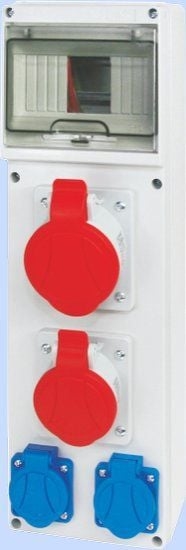 Picture of Elektromet Rozdzielnica budowlana 6 moduów 1x16A 5P 400V, 1x32A 5P 400V, 2x16A 2P+Z RSE-02 IP54 (942071)