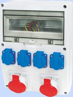 Picture of Elektromet Rozdzielnica stacjonarna 14 moduów, 2x16A 3P+N+Z, 4x16A 2P+Z IP54 typ RSE-05 (942100)