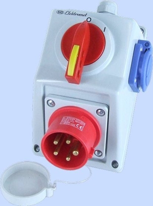 Изображение Elektromet Zestaw C16-18.1N rozcznik 0-1 + wtyk 16A IP44 (971643)