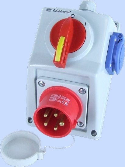Изображение Elektromet Zestaw C16-18.1N rozcznik 0-1 + wtyk 16A IP44 (971643)