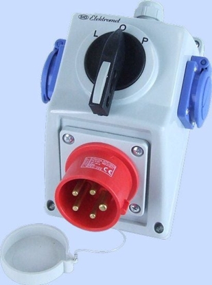 Изображение Elektromet Zestaw C16-48.2N przecznik L-0-P + wtyk 16A IP44 (971652)