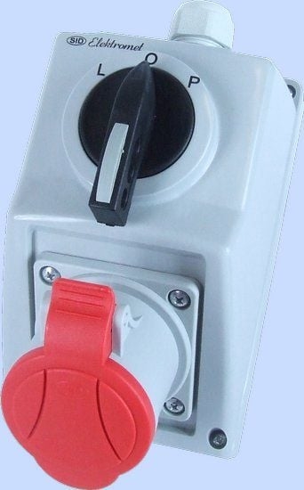 Picture of Elektromet Zestaw instalacyjny z rozcznikiem L-O-P 1x32A 4P 400V IP-54 (974003)