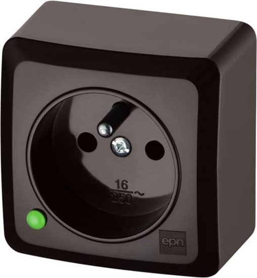 Picture of Elektro-Plast BERG Gniazdo pojedyncze n/t 2P+Z 16A brzowy 3733-05