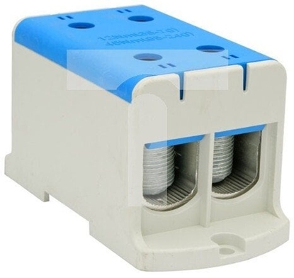 Picture of Elektro-Plast Blok rozdzielacz odgany 2x1-biegun AL/CU 35-240mm2 niebieski monta paski i na szyn TH WLZ35/2x240/n 48.224