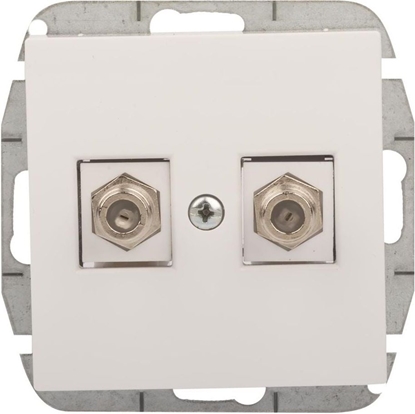 Изображение Elektro-Plast Gniazdo antenowe Sentia 2 x TV typ FF biay (1487-10)