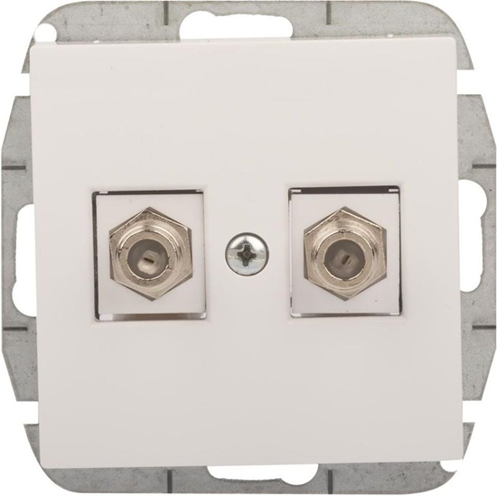 Изображение Elektro-Plast Gniazdo antenowe Sentia 2 x TV typ FF biay (1487-10)