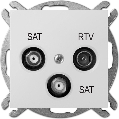 Изображение Elektro-Plast Gniazdo antenowe Sentia RTV/SAT/SAT kocowe biae (1460-10)