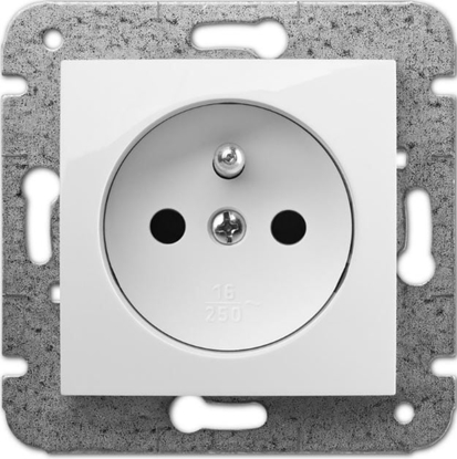 Изображение Elektro-Plast Gniazdo Carla 2P+Z biae ramka (1733-10)