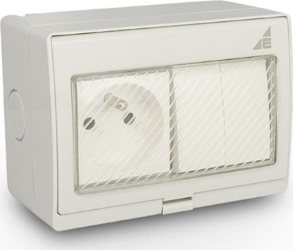 Изображение Elektro-Plast Gniazdo pojedyncze + cznik podwójny natynkowy GPW2N IP55 AQUA55 55.29