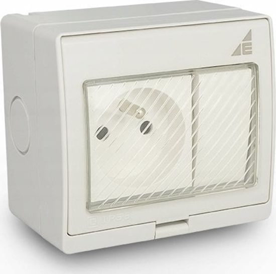 Изображение Elektro-Plast Gniazdo pojedyncze + cznik pojedynczy natynkowy GPWPN IP55 AQUA55 55.25