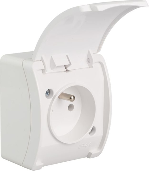 Изображение Elektro-Plast Gniazdo pojedyncze Koala z/u IP44 n/t biae z klapk bia (61.371)