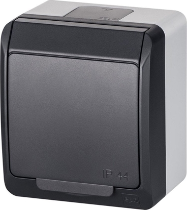 Attēls no Elektro-Plast Hermes Gniazdo hermetyczne pojedyncze z/u 16A IP44 antracyt GNT 0321-07
