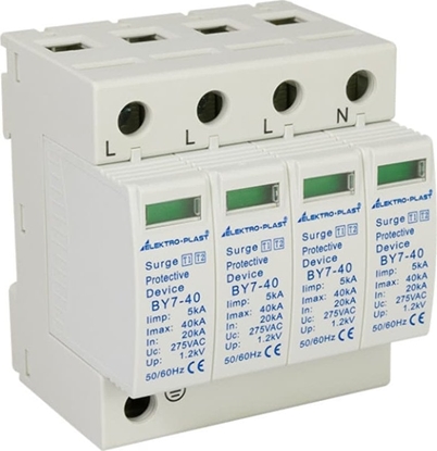 Attēls no Elektro-Plast Ogranicznik przepi B+C 4P (T1+T2 AC) BY7-40/4-275 87.785