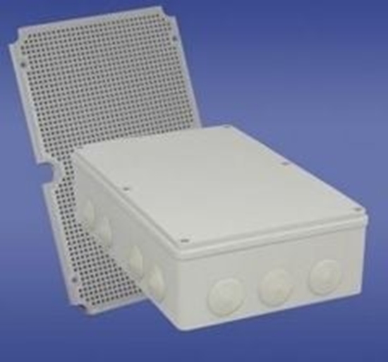 Picture of Elektro-Plast Puszka natynkowa hermetyczna pusta z membranami z pyt montaow 348 x 228mm IP65 PH-5C.3P szary (28.590)