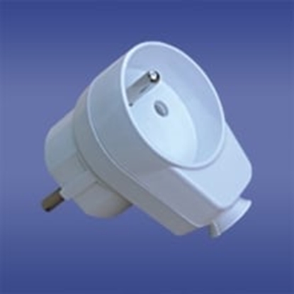 Attēls no Elektro-Plast Rozdzielacz ktowy wtyczka-gniazdo z/u 16A 2P AWA-WG biay (51.30)