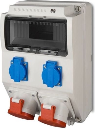 Attēls no Elektro-Plast Rozdzielnica budowlana 9 moduów 2x2P+Z 2x5P/16A bez zabezpiecze RS-9 (6221-00)
