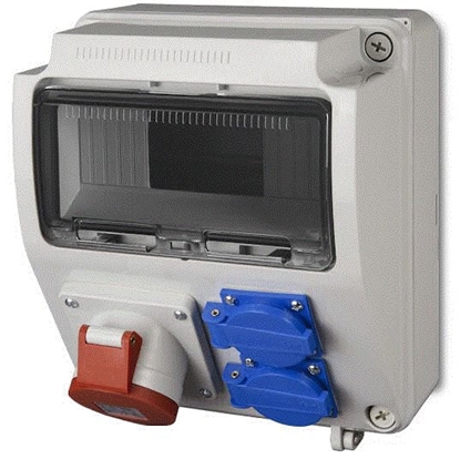 Attēls no Elektro-Plast Rozdzielnica budowlana 9 moduów 2x2P+Z 5P/16A RS-9 (6231-00)