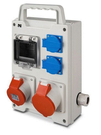 Picture of Elektro-Plast Rozdzielnica budowlana przenona 4 moduy 1x5P/32 5P/16A 2x2P+Z RS (6213-00)