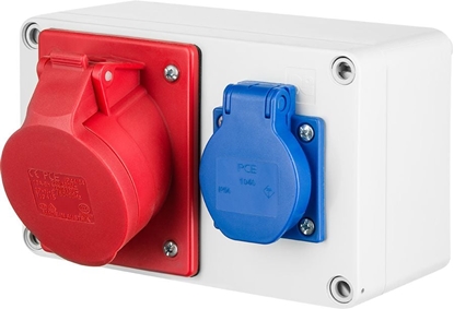 Attēls no Elektro-Plast Rozdzielnica budowlana RS 2P+Z 3P+N+Z 16A n/t bez zabezpiecze IP44 szara (6202-00)
