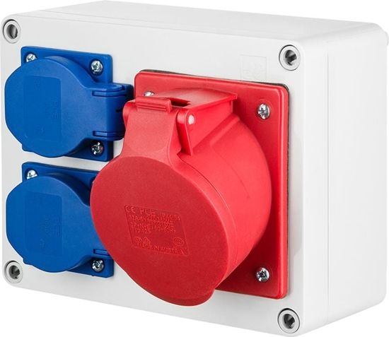 Picture of Elektro-Plast Rozdzielnica budowlana RS 2x2P+Z 3P+N+Z/32A n/t bez zabezpiecze IP44 szara (6203-01)