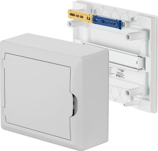 Picture of Elektro-Plast Rozdzielnica moduowa 1x8 n/t ECONOMIC BOX RN 1/8 drzwi biae (N+PE) IP40 2502-00