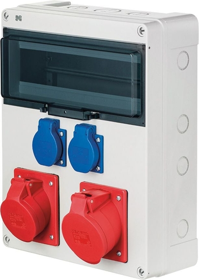 Picture of Elektro-Plast Rozdzielnica RS-12 mod 2x2P+Z 3P+N+Z 16A 3P+N+Z 32A IP44 szara (6210-00)