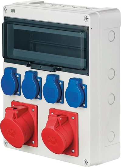 Picture of Elektro-Plast Rozdzielnica RS-12 mod 4x2P+Z 3P+N+Z 16A 3P+N+Z 32A IP44 szara (6210-01)