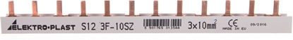 Attēls no Elektro-Plast Szyna prdowa typu PIN 3P 10mm2 63A 12 pinów IZS10/3F/12 (45.222)