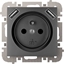 Изображение Elektro-Plast Vestra Gniazdo 2P+Z 2xUSB zasilajce bez ramki podtynkowe IP20 czarny 3888-19