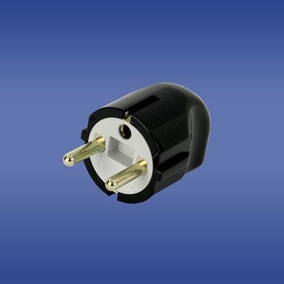 Picture of Elektro-Plast Wtyczka ktowa uniwersalna z/u 10A 250V FWKC czarna (51.230)