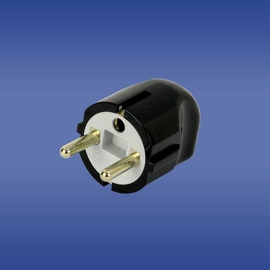 Picture of Elektro-Plast Wtyczka ktowa uniwersalna z/u 10A 250V FWKC czarna (51.230)