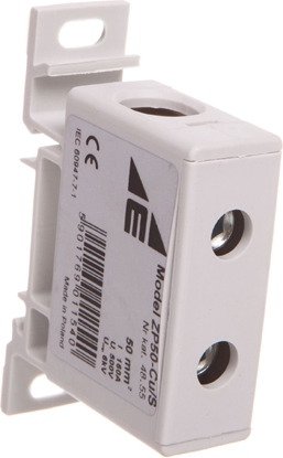 Attēls no Elektro-Plast Zczka szynowa przelotowa 2-przewodowa 16-70mm2 szara ZP50 Cu / s (48.55)
