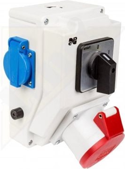 Picture of Elektro-Plast Zestaw instalacyjny z gniazdem 32A 5P+2x2P+Z RS-Z (0-1) czerwony (6276-00)