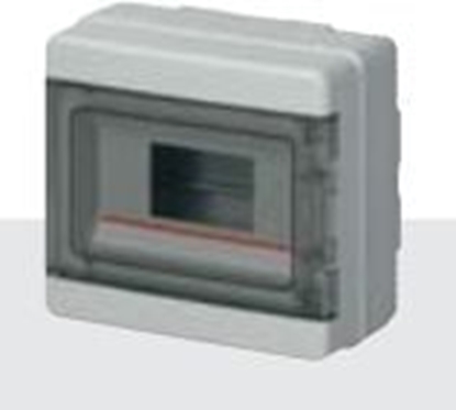 Picture of Elettrocanali Rozdzielnica moduowa natynkowa 1x8 seria 620 drzwi transparentne szara (EC62008)