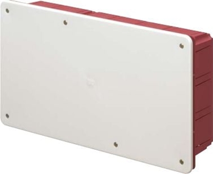 Изображение Elettrocanali Rozdzielnica podtynkowa z pokryw seria 350 160 x 130 x 70mm czerwono-biaa (EC350C5)