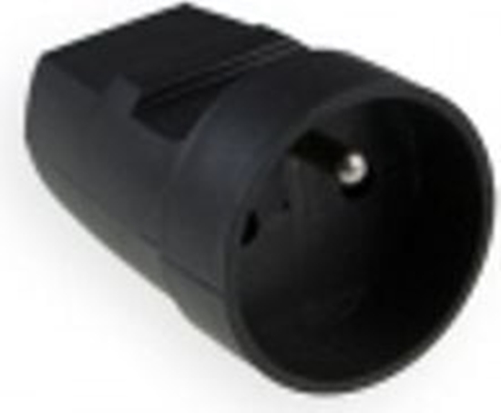 Picture of Elgotech Gniazdo przenone z/u 16A 250V czarne G-10-2