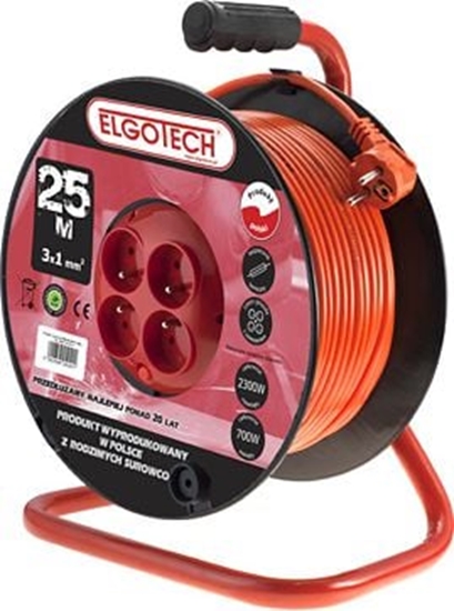 Picture of Elgotech Przeduacz bbnowy OMY 4 x GS pomaraczowy 25m (PZB-40-25Y)