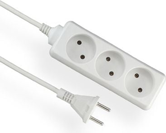 Picture of Elgotech Przeduacz Economic* 3 gniazda b/u biay 5m (EPS-35)