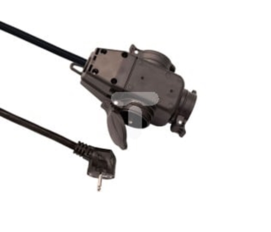 Picture of Elgotech Przeduacz warsztatowy 3-gniazda z/u 5m IP44
