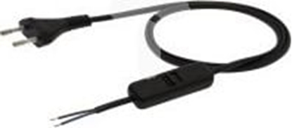 Picture of Elgotech Przewód z wycznikiem z pask wtyczk b/u H03VVH2-F 2x0,5 czarny S-13W-0,5-2-2 /2m/ - S-13W-0,5-2-2