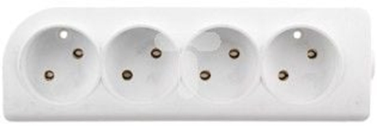 Picture of Elgotech Rozganik do przeduacza 4-gniazda b/u biay GN-4