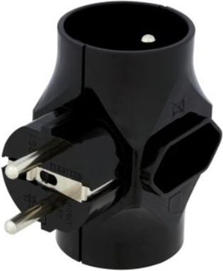 Picture of Elgotech Rozganik wtyczkowy 2-gniazda z/u + 1-gniazdo b/u R-201-2