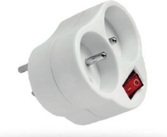 Picture of Elgotech Rozganik wtyczkowy z wycznikiem 2-gniazda z/u RC-20W