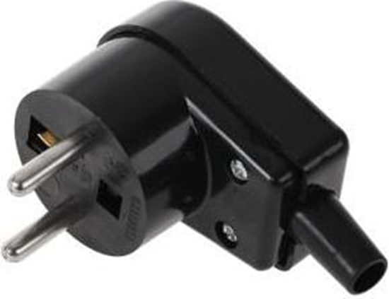 Изображение Elgotech Wtyczka ktowa z/u 16A 250V czarna standard (WT-20S-2)