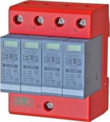 Attēls no ELS Elektrotechnika Ogranicznik przepi C 4P 275V 40kA 1,3kV (EL20C 4P)
